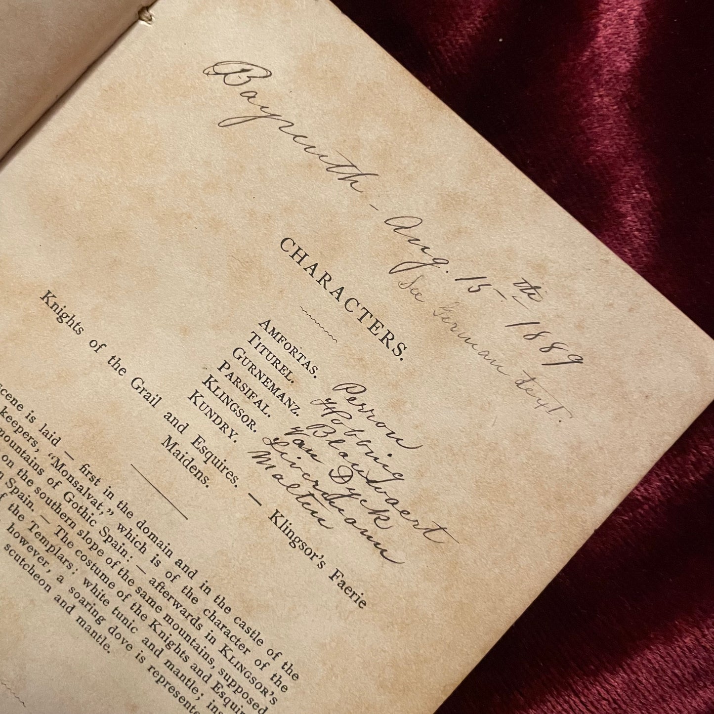 Antique Wagner Libretti | Tristan und Isolde & Parsifal | Bayreuth Festival Souvenirs
