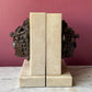 Vintage Mascaron Alabaster Bookends