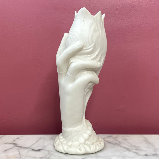 Victorian Parian Hand Shaped Spill Vase