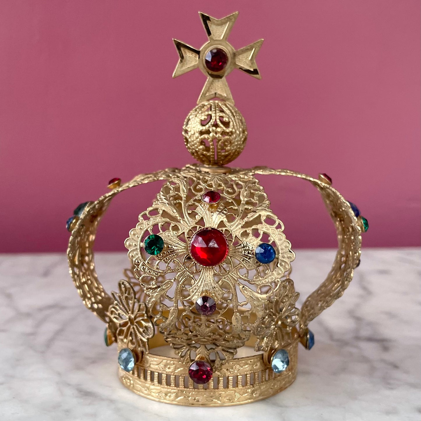 Vintage Jeweled Santos Crown