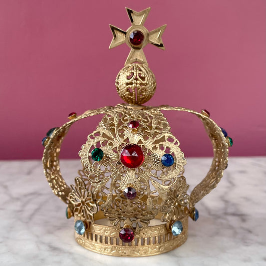 Vintage Jeweled Santos Crown