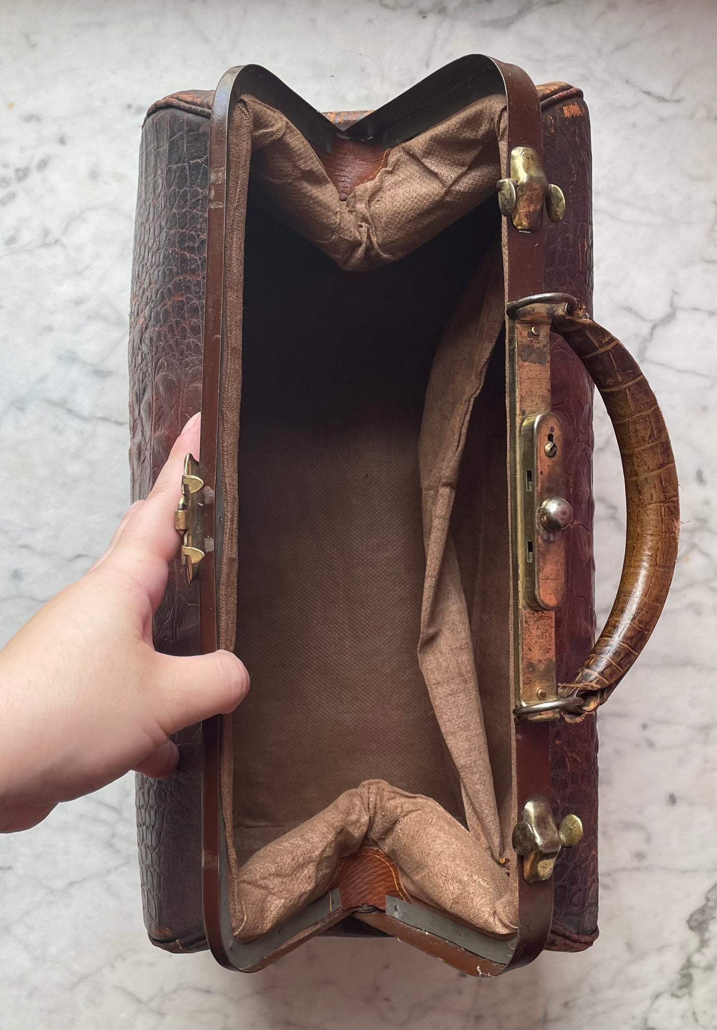 Antique Alligator Doctor Bag