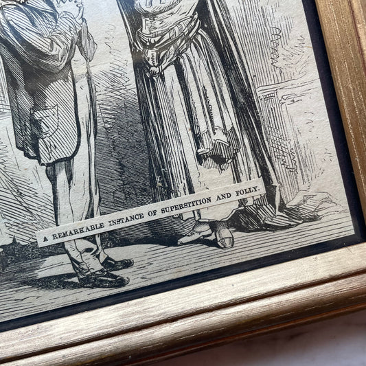 A Remarkable Instance of Superstition & Folly | Victorian Fortune Teller Cartoon