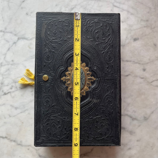 Vintage Black Embossed Storage Box