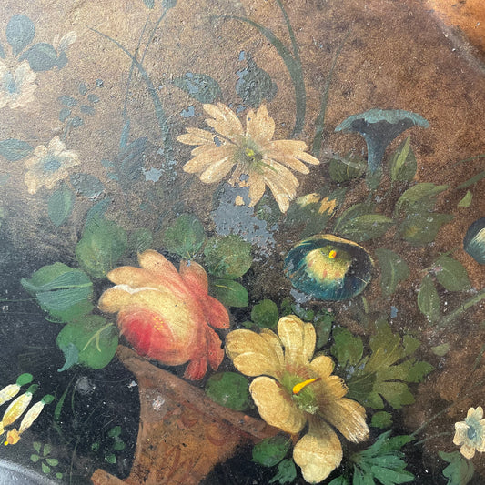 Early Victorian Floral Tole Tray