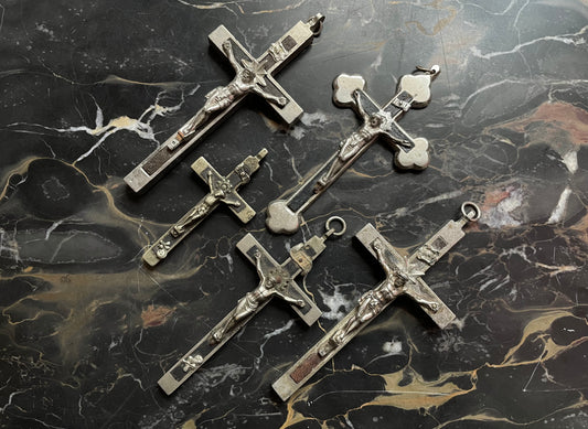 Antique Ebony Crucifix Lot