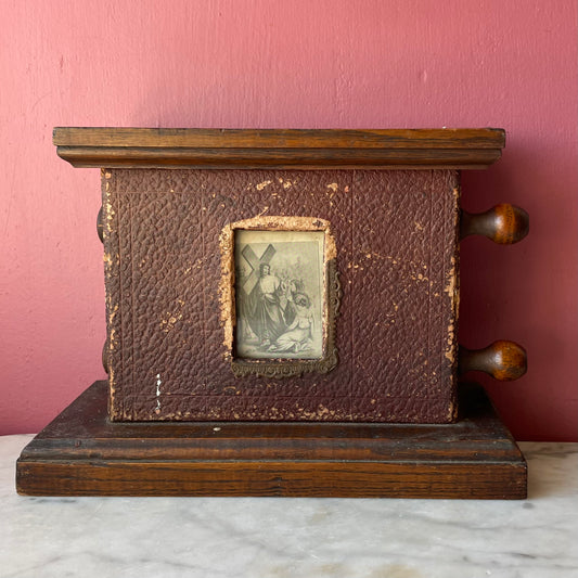 Antique Stations of the Cross Scroll Box