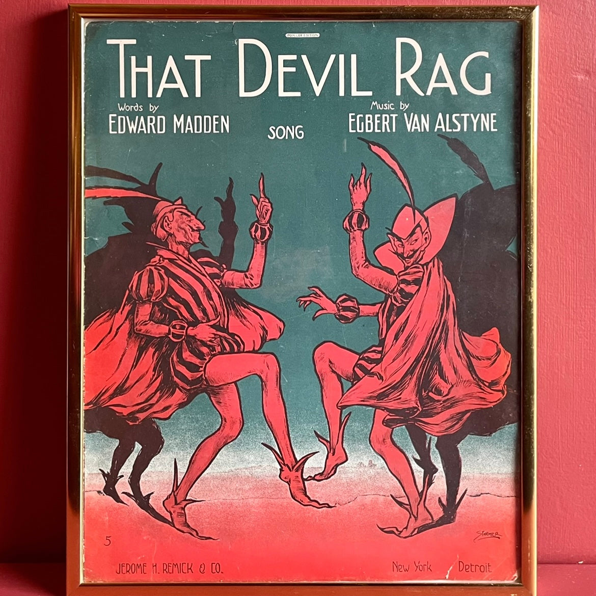 That Devil Rag | Antique Framed Sheet Music