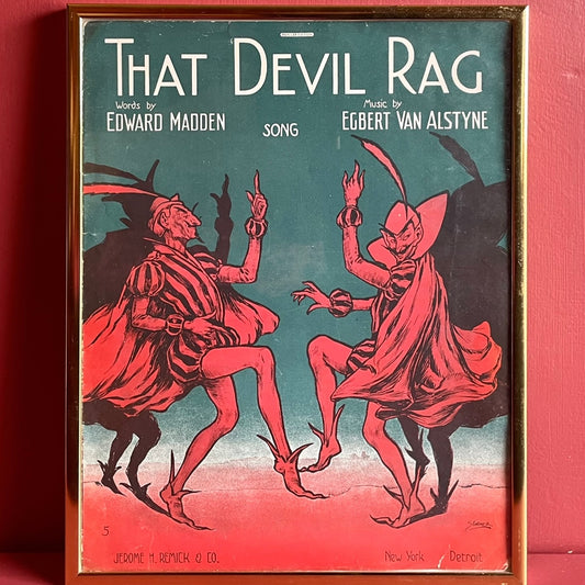 That Devil Rag | Antique Framed Sheet Music