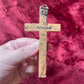 Vintage Abalone Crucifix | Holy Land Souvenir