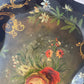 Victorian Hand Painted Tole Tray with Pearl