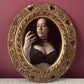 Vintage Baroque Style Oval Gilded Mirror