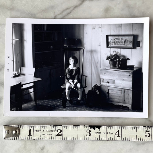 Vintage Creepy Kid Snapshot
