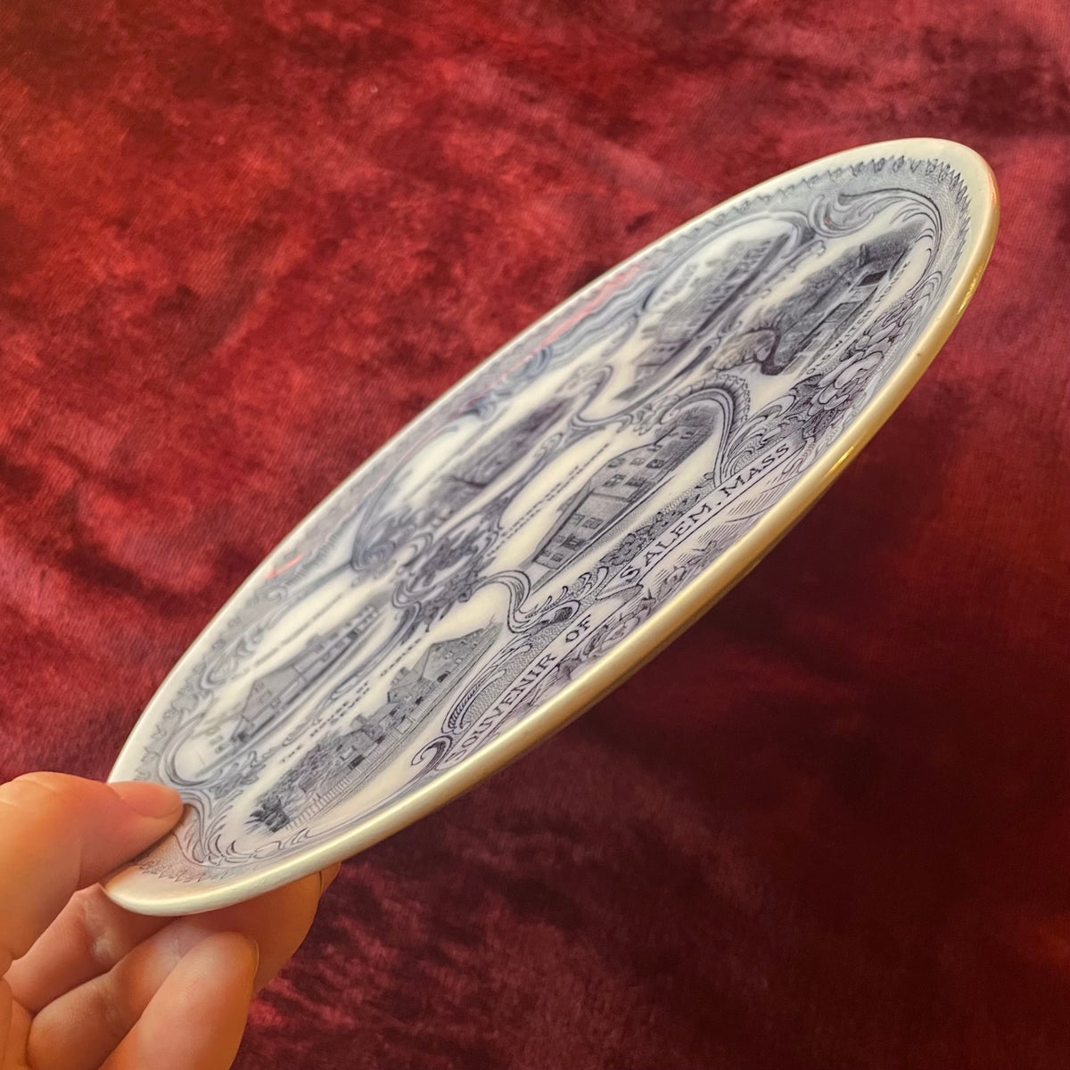 Antique Salem, MA Souvenir Transferware Plate