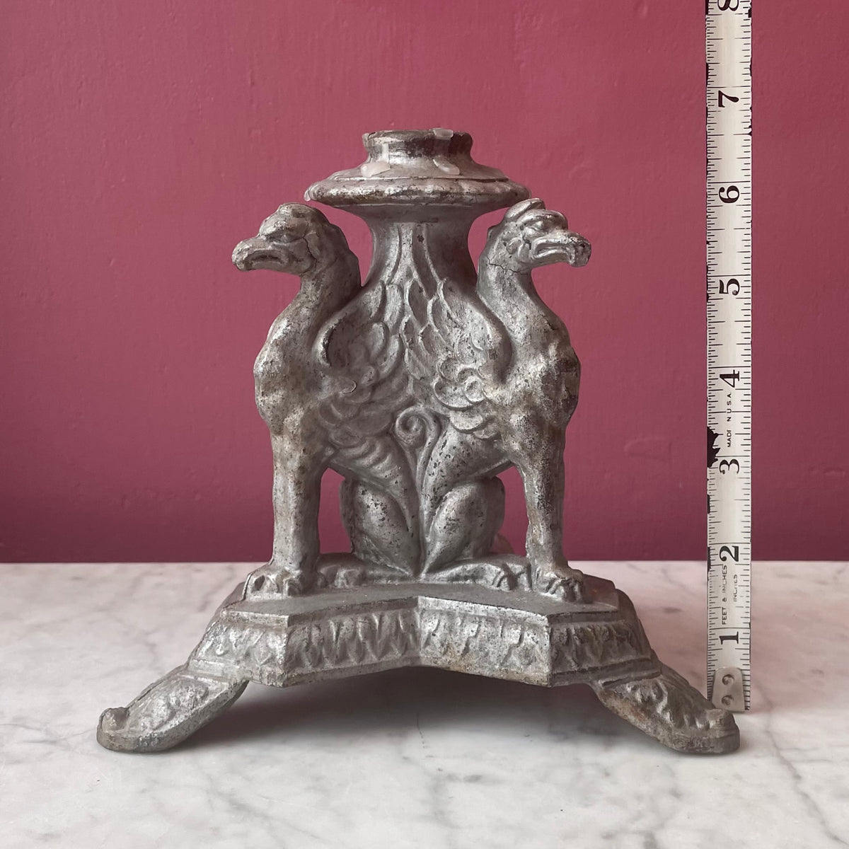 Antique Griffin Lamp Base