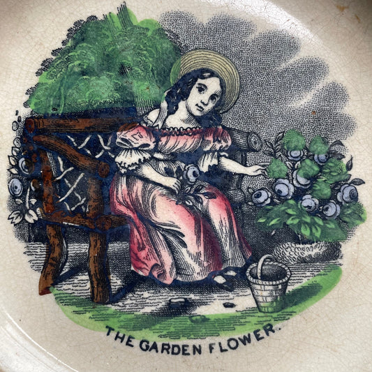 Antique Child’s Plate | The Garden Flower