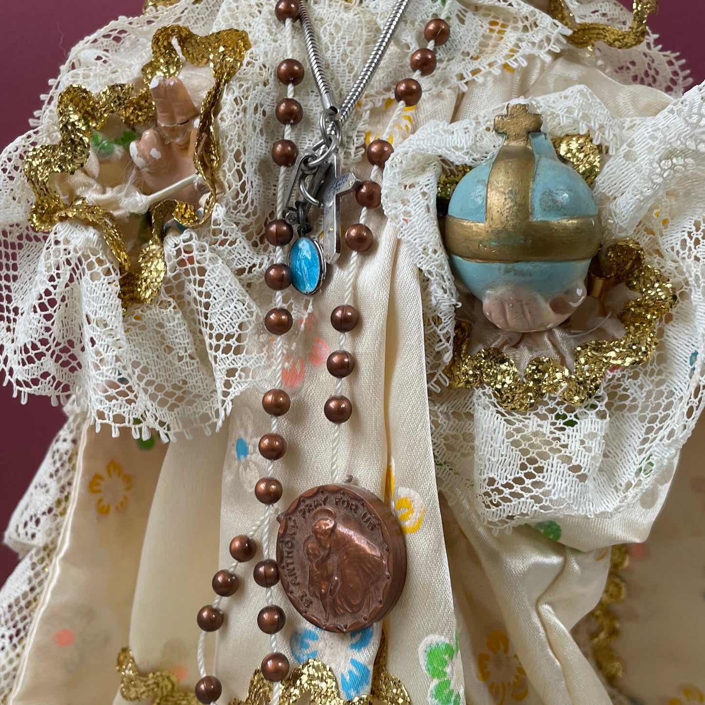 Vintage Infant of Prague Statue with Vestments