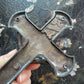 Antique Crucifix Shaped Casket Plate