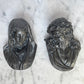 Victorian Christ & Mary Metal Busts