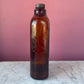 Antique Spiderweb Amber Glass Whiskey Bottle | Full Quart | 32 oz