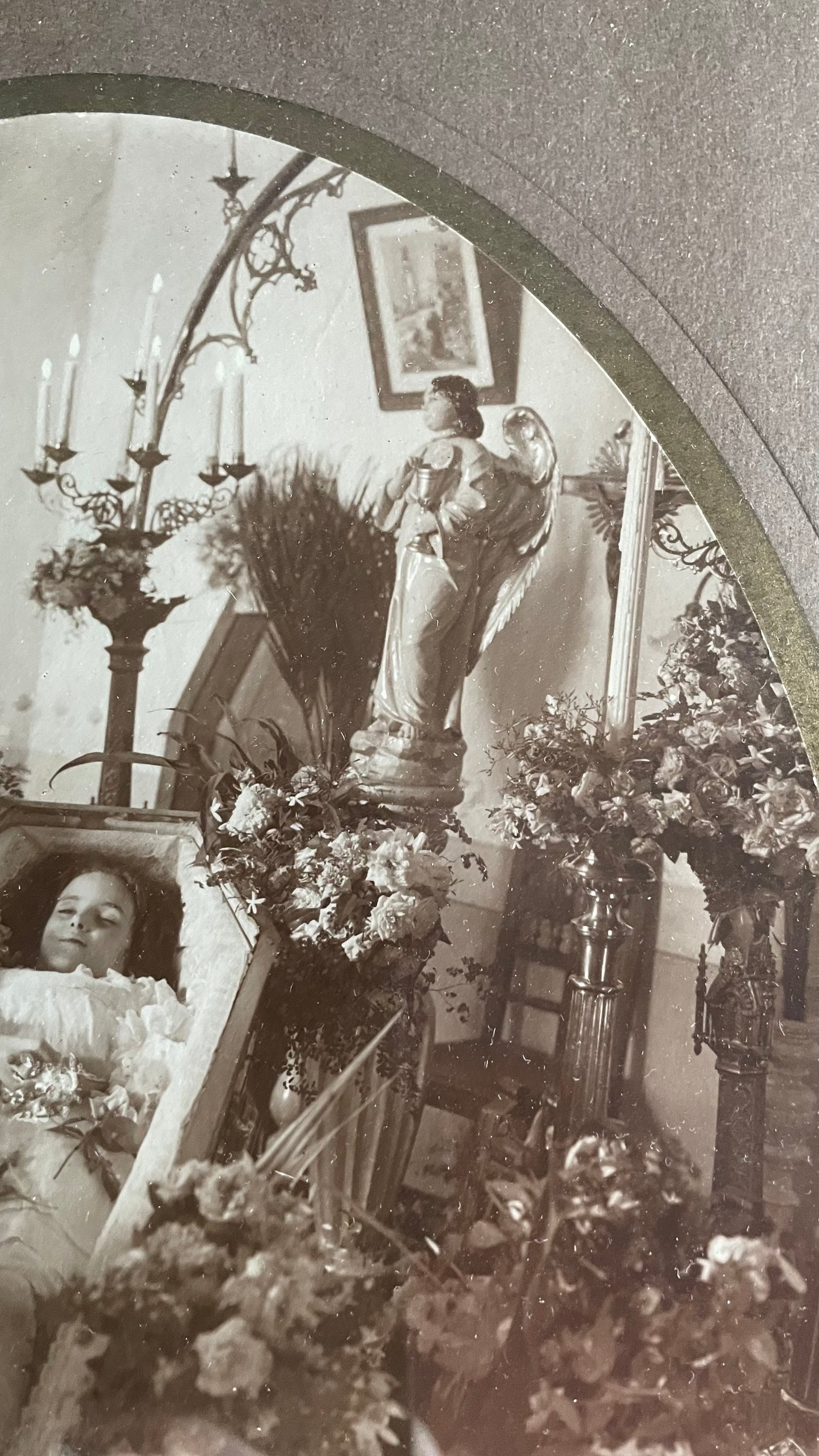 Antique Post Mortem Photo of Child in Casket
