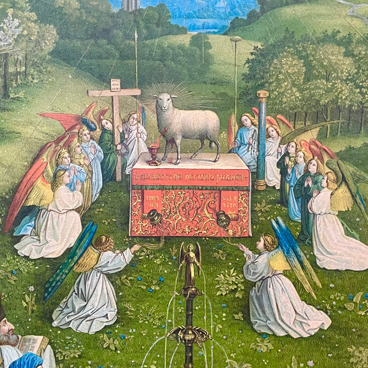 Adoration of the Mystic Lamb | Antique Framed Print