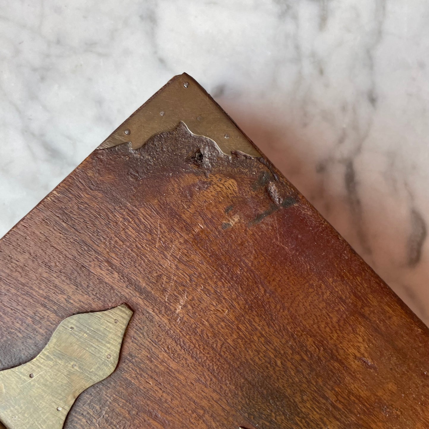 Antique Book Shaped Treen Box