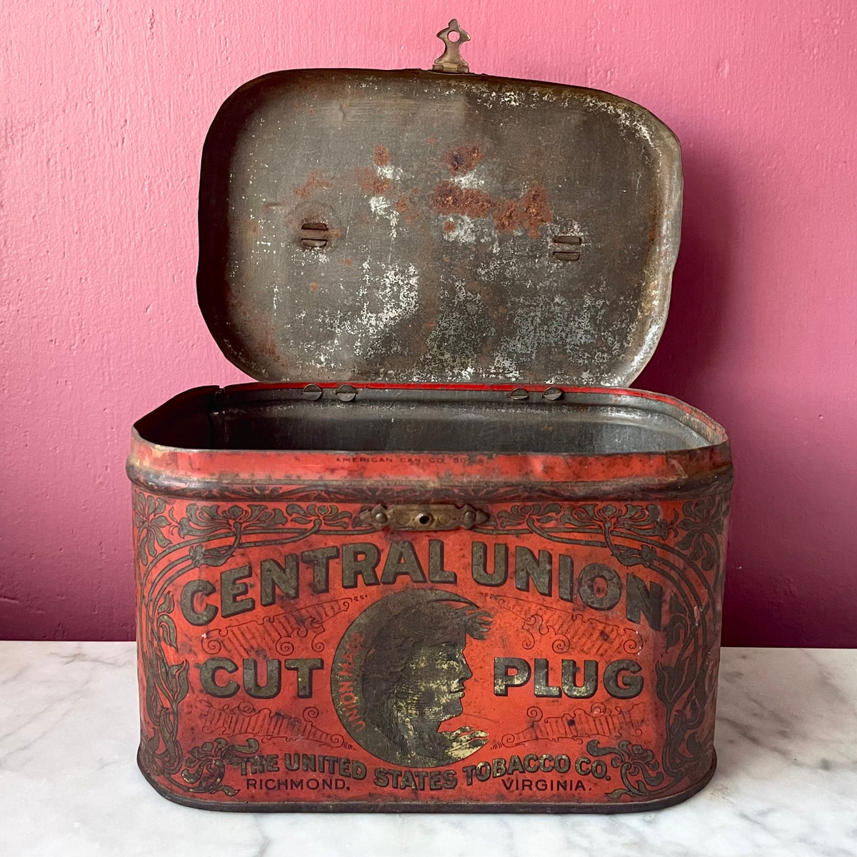 Victorian Central Union Cut Plug Tobacco Tin