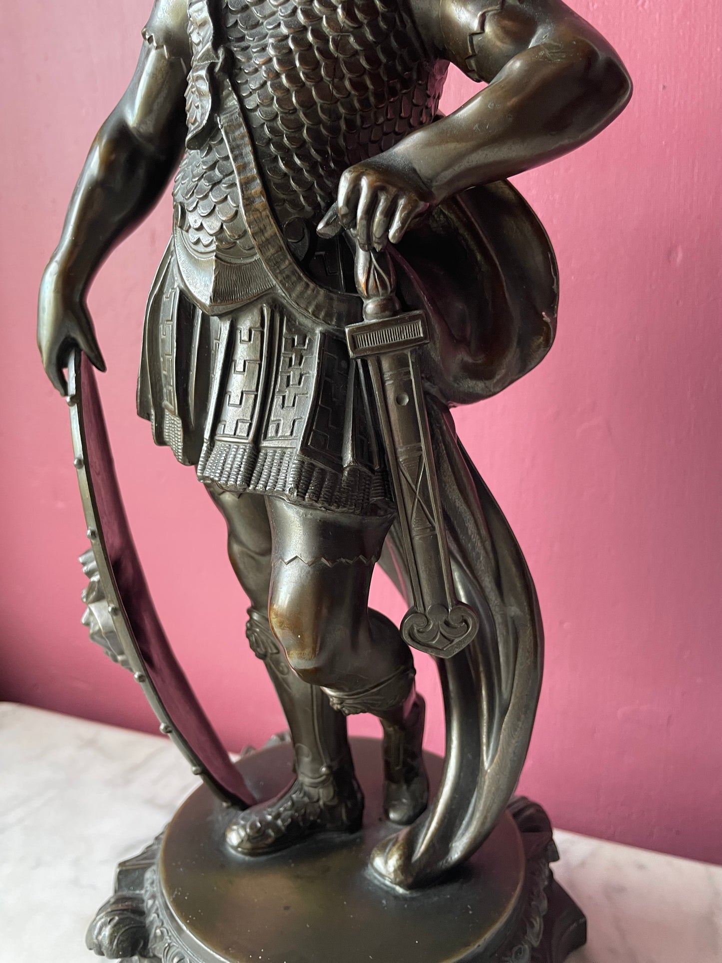Victorian Cast Metal Warrior Figure