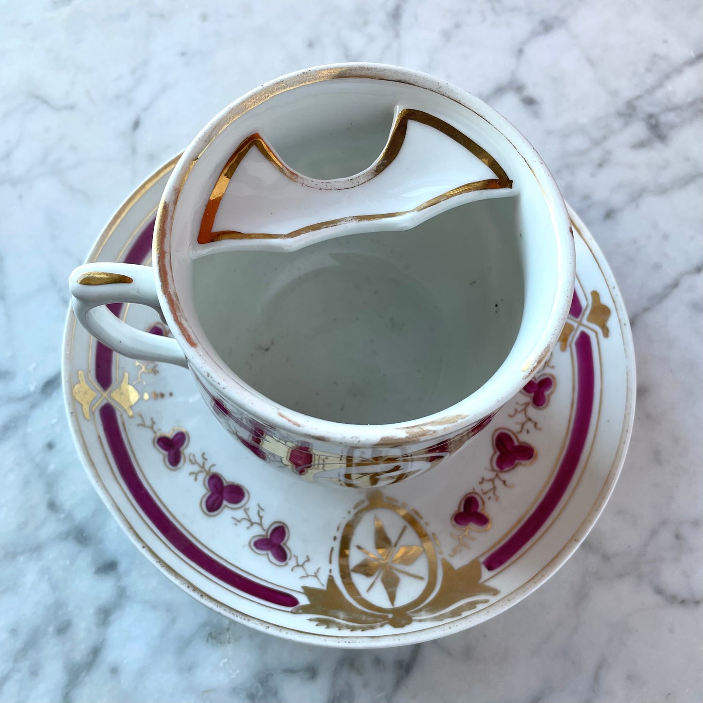 Antique Triskelion Moustache Cup | Isle of Man Souvenir