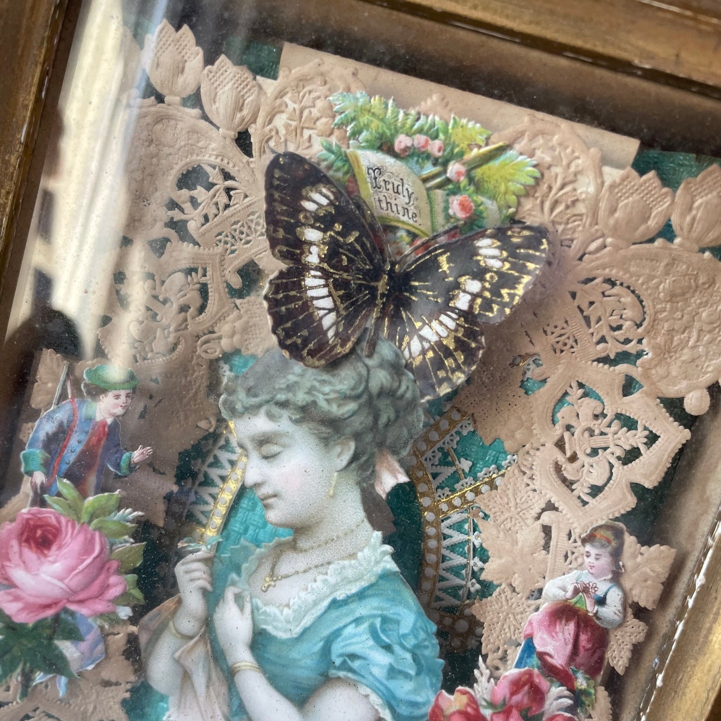 Victorian Valentine in Shadow Box