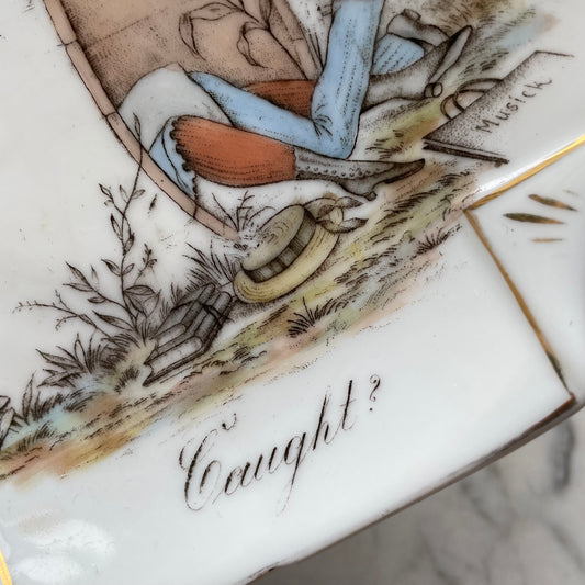 Antique Erotic Novelty Dish | “Caught?”