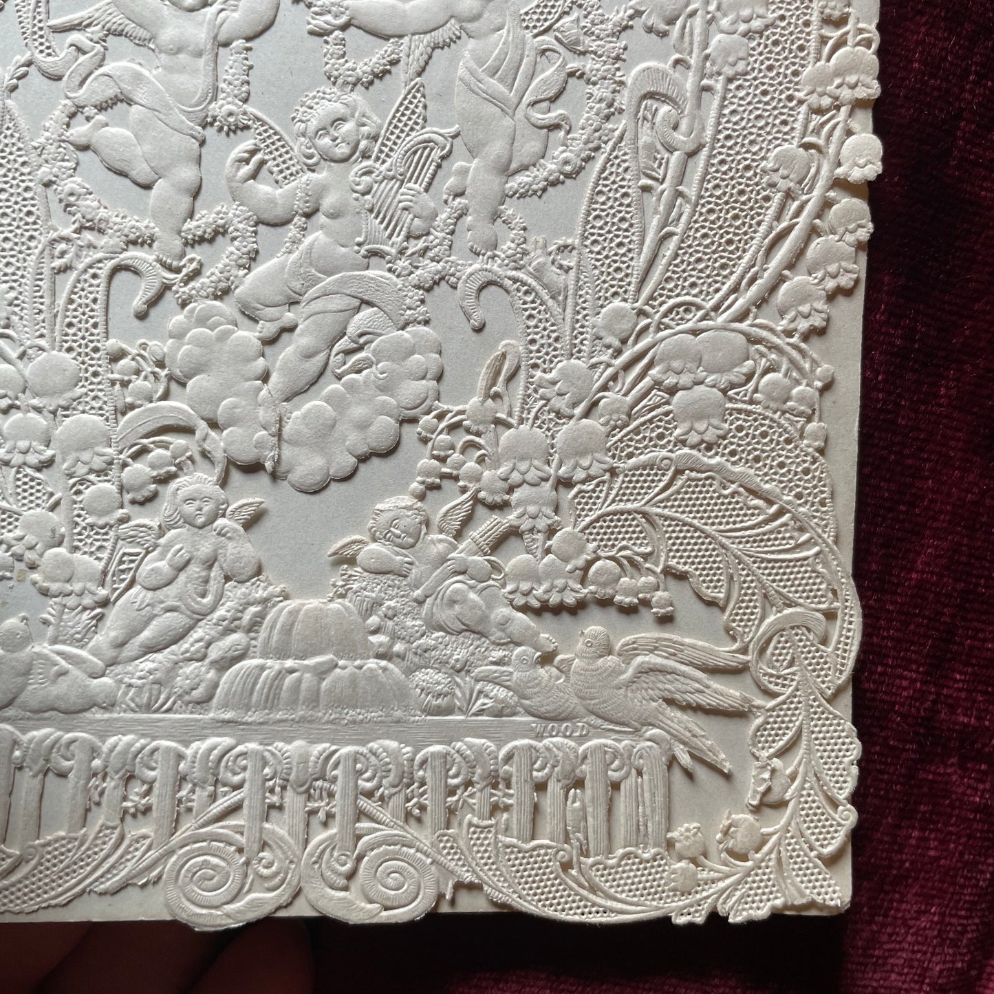 Victorian Lace Paper Valentine | Wood