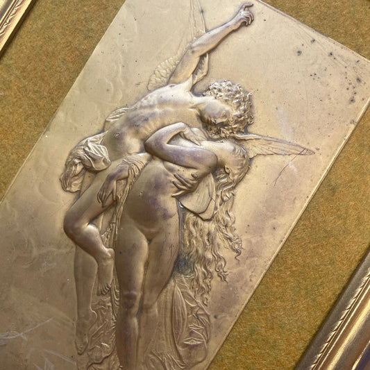 Cupid & Psyche | Vintage Plaque on Felt