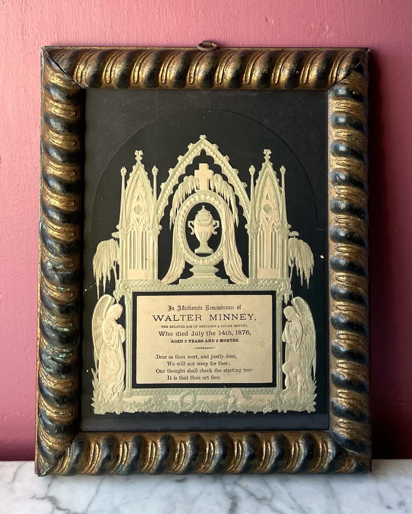Victorian Die Cut Memorial Print