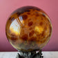Antique Witch Ball on Victorian Gothic Base