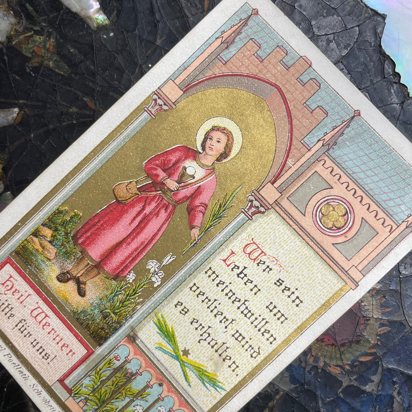 Antique German Holy Card