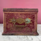 Victorian Velvet Covered Fire Proof Jewelry Box