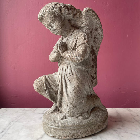 Antique Cemetery Praying Angel