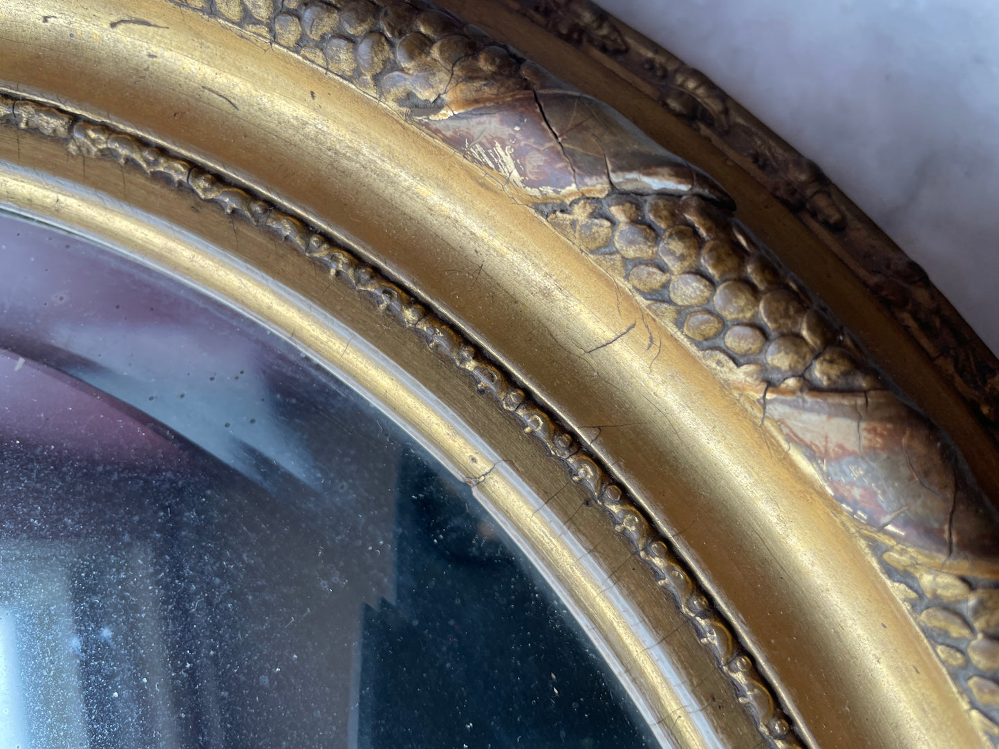 Victorian Round Gilded Mirror