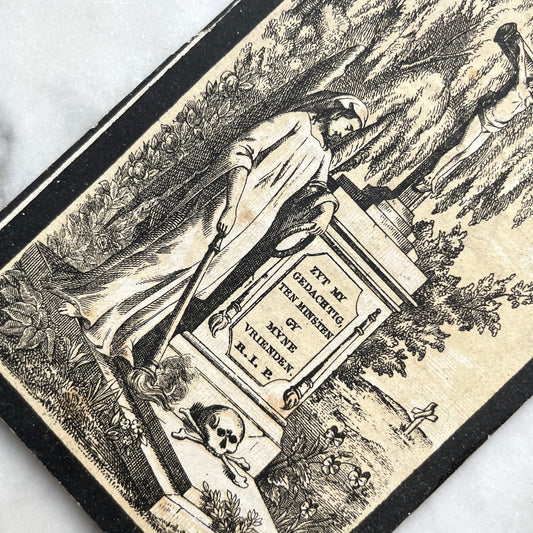 Antique Mourning Card, 1869