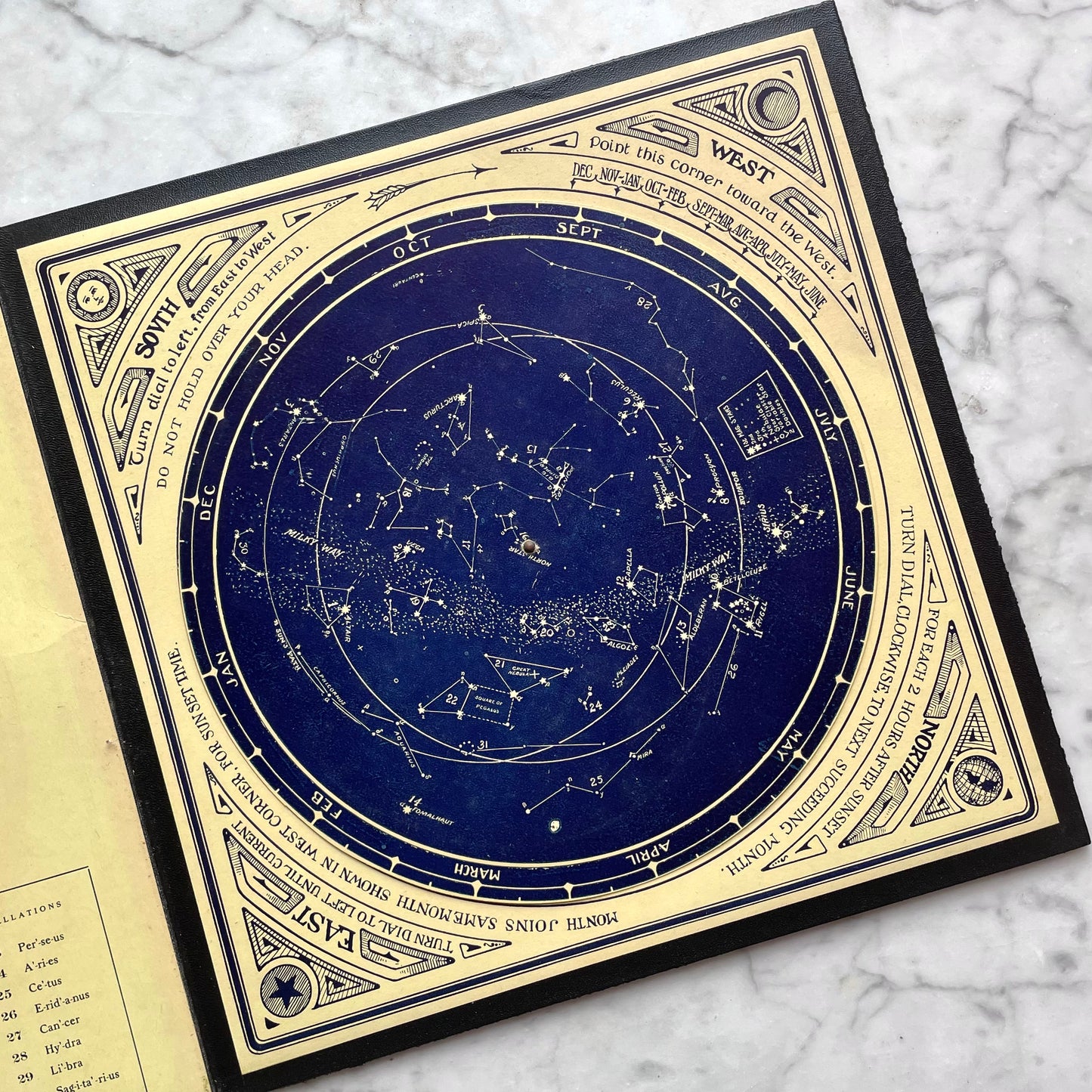 Universal Star Finder, Antique Planisphere, 1911