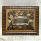 Victorian Mourning Shadow Box with Flowers & Casket Plate