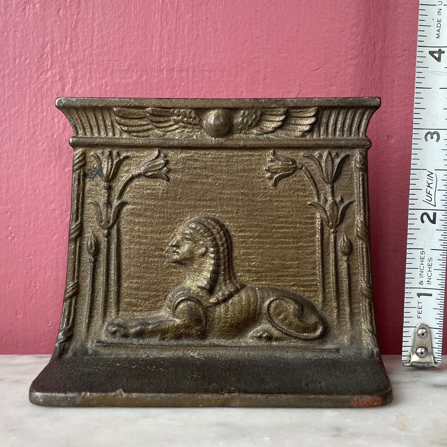 Egyptian Revival Single Bookend with Sphinx