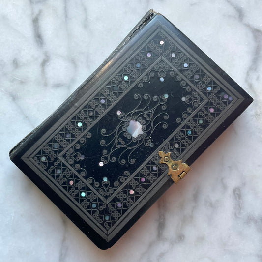 Victorian Card Case with Inlaid Mother of Pearl