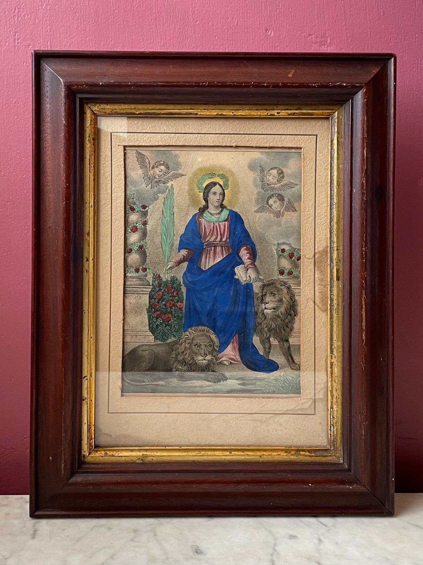 Saint Thecla | Hand Colored Victorian Print