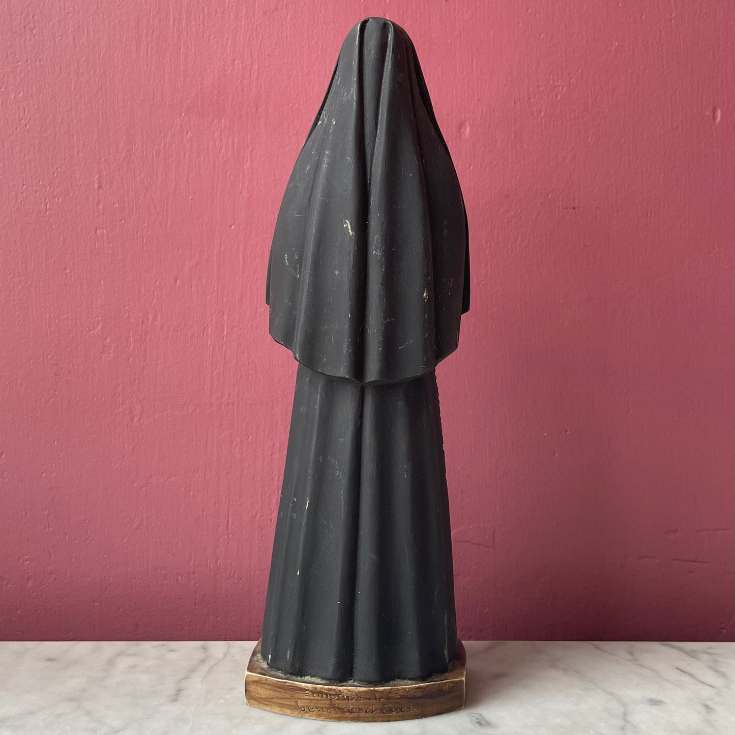 Vintage Chalkware Nun Figure