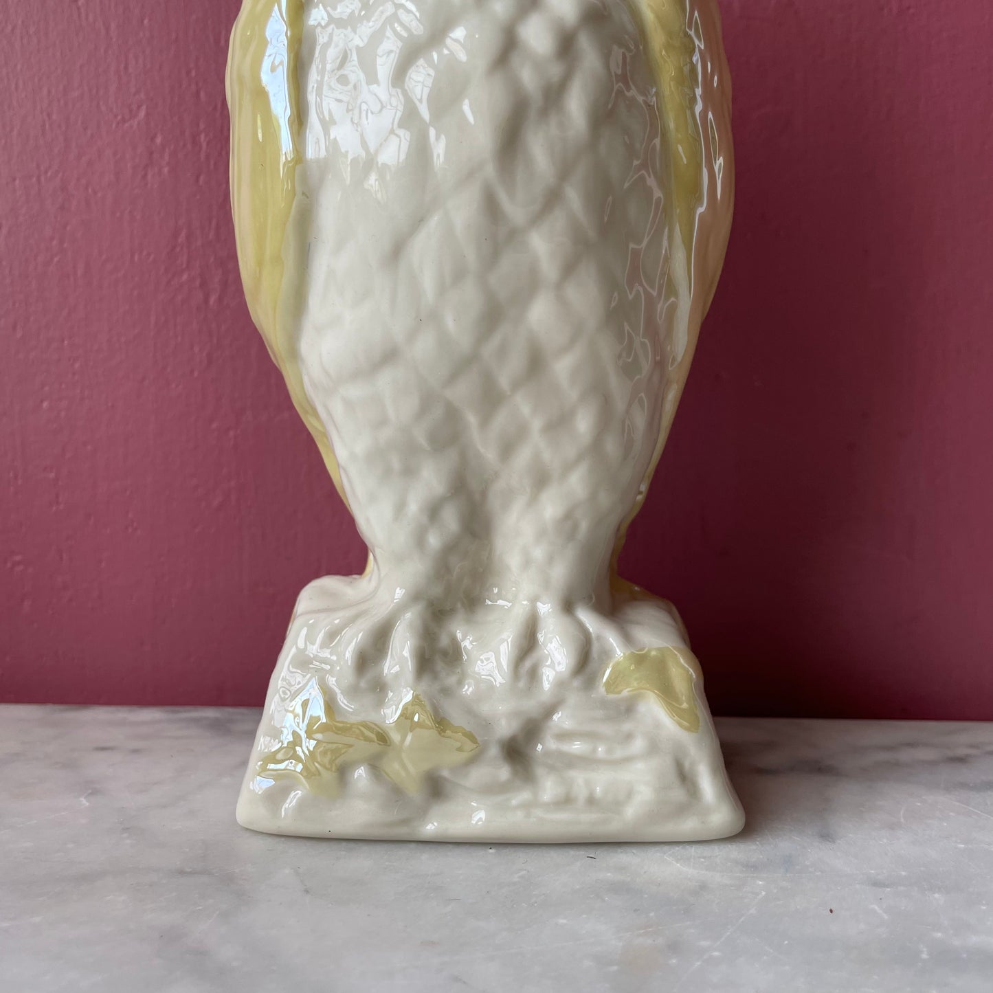 Belleek Porcelain Owl Vase