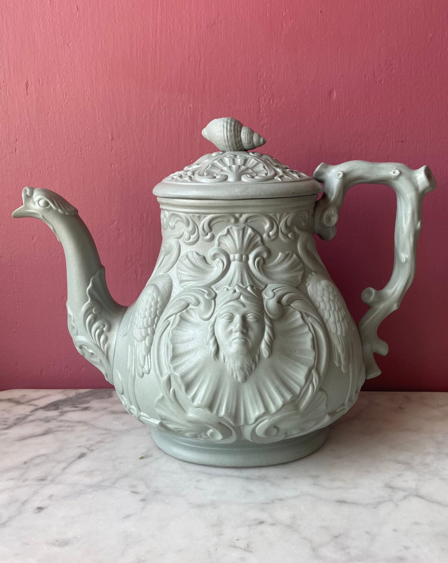 Aesthetic Movement Teapot with Seashell Motifs