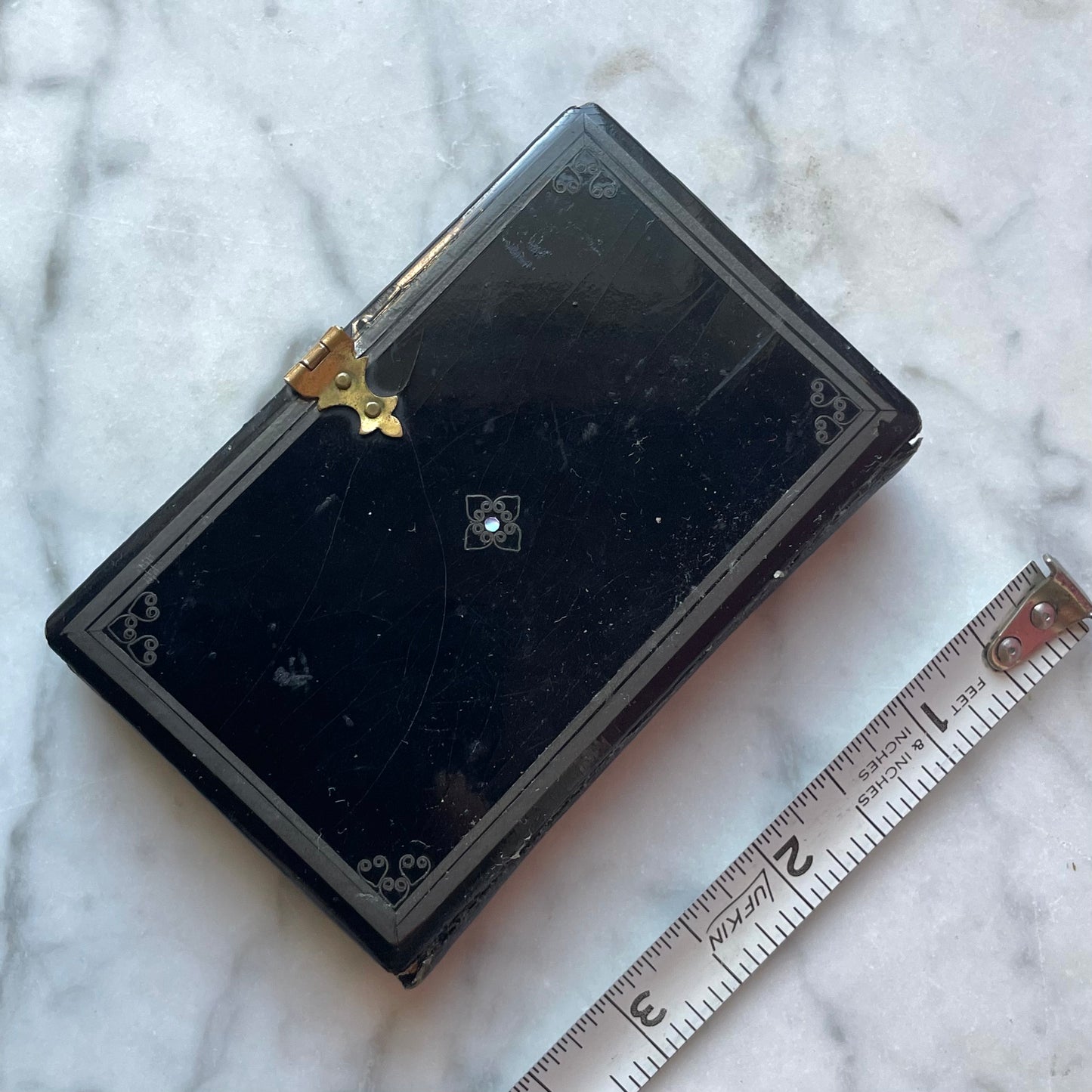 Victorian Card Case with Inlaid Mother of Pearl
